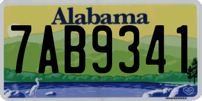 AL license plate 7AB9341