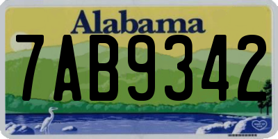 AL license plate 7AB9342