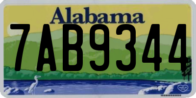 AL license plate 7AB9344