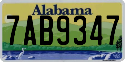 AL license plate 7AB9347