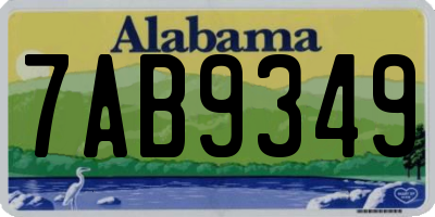 AL license plate 7AB9349