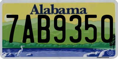 AL license plate 7AB9350