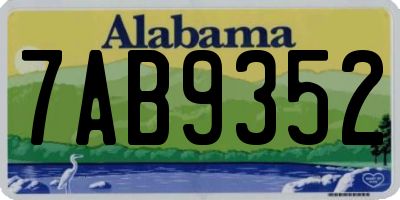 AL license plate 7AB9352