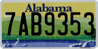 AL license plate 7AB9353