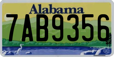 AL license plate 7AB9356