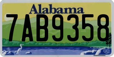 AL license plate 7AB9358