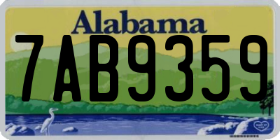 AL license plate 7AB9359