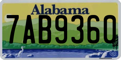 AL license plate 7AB9360