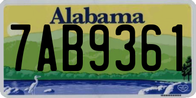 AL license plate 7AB9361