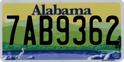 AL license plate 7AB9362