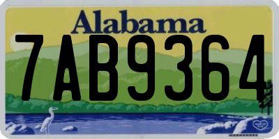 AL license plate 7AB9364