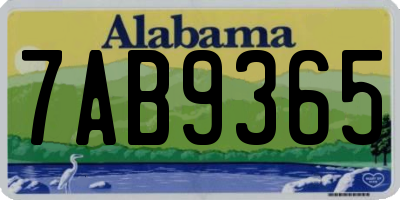 AL license plate 7AB9365