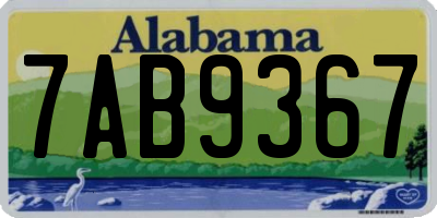AL license plate 7AB9367