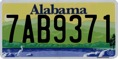 AL license plate 7AB9371