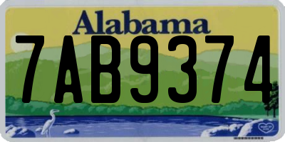 AL license plate 7AB9374