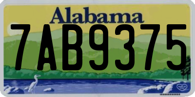 AL license plate 7AB9375