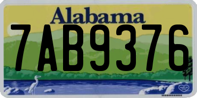AL license plate 7AB9376