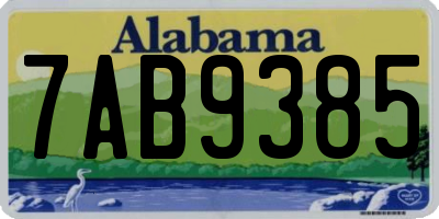 AL license plate 7AB9385