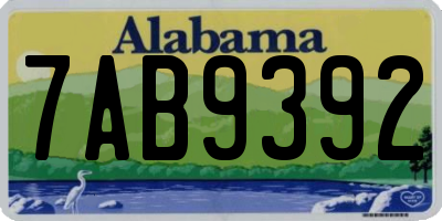 AL license plate 7AB9392
