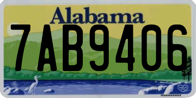 AL license plate 7AB9406
