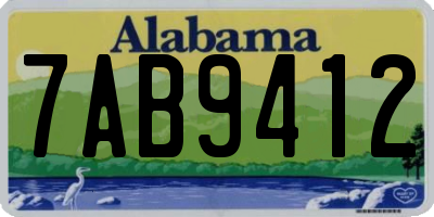 AL license plate 7AB9412