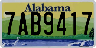 AL license plate 7AB9417