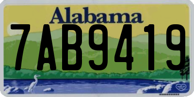 AL license plate 7AB9419