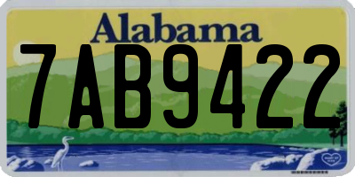 AL license plate 7AB9422
