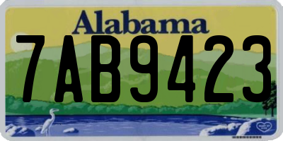 AL license plate 7AB9423