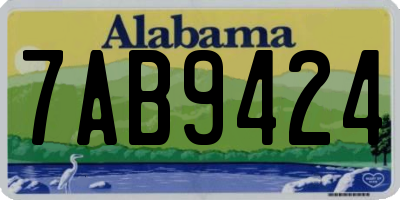 AL license plate 7AB9424