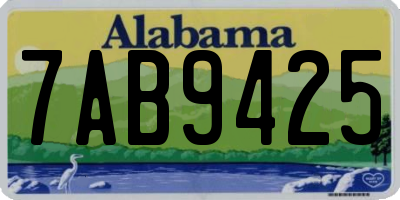 AL license plate 7AB9425