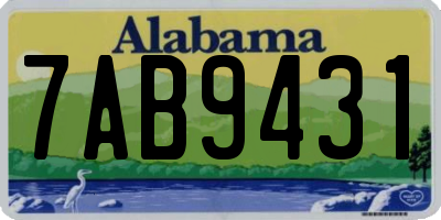 AL license plate 7AB9431