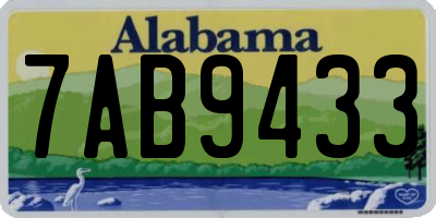 AL license plate 7AB9433