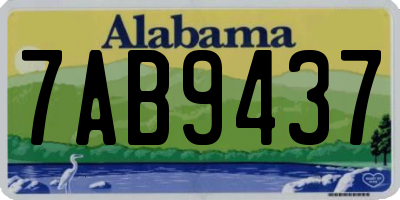 AL license plate 7AB9437