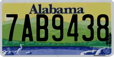 AL license plate 7AB9438