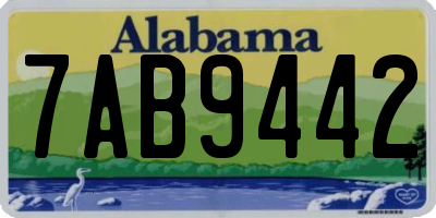 AL license plate 7AB9442