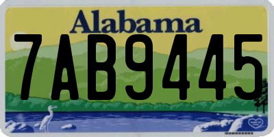 AL license plate 7AB9445