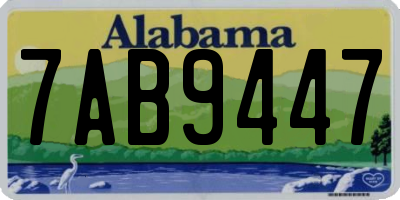 AL license plate 7AB9447