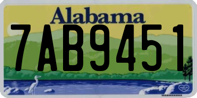 AL license plate 7AB9451