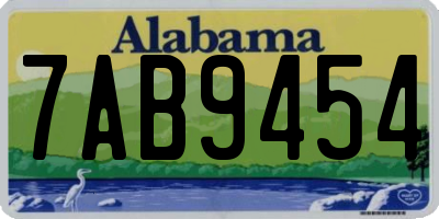 AL license plate 7AB9454