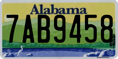 AL license plate 7AB9458