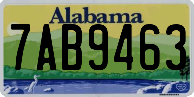 AL license plate 7AB9463