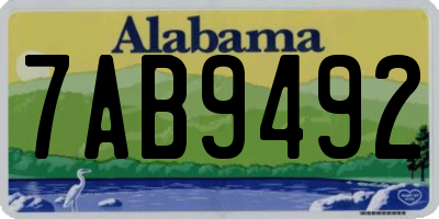 AL license plate 7AB9492