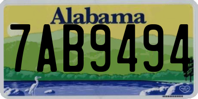 AL license plate 7AB9494