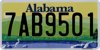 AL license plate 7AB9501