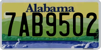 AL license plate 7AB9502