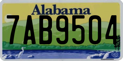 AL license plate 7AB9504