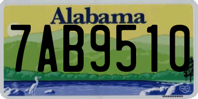 AL license plate 7AB9510