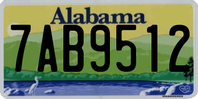 AL license plate 7AB9512