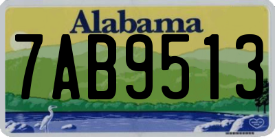 AL license plate 7AB9513